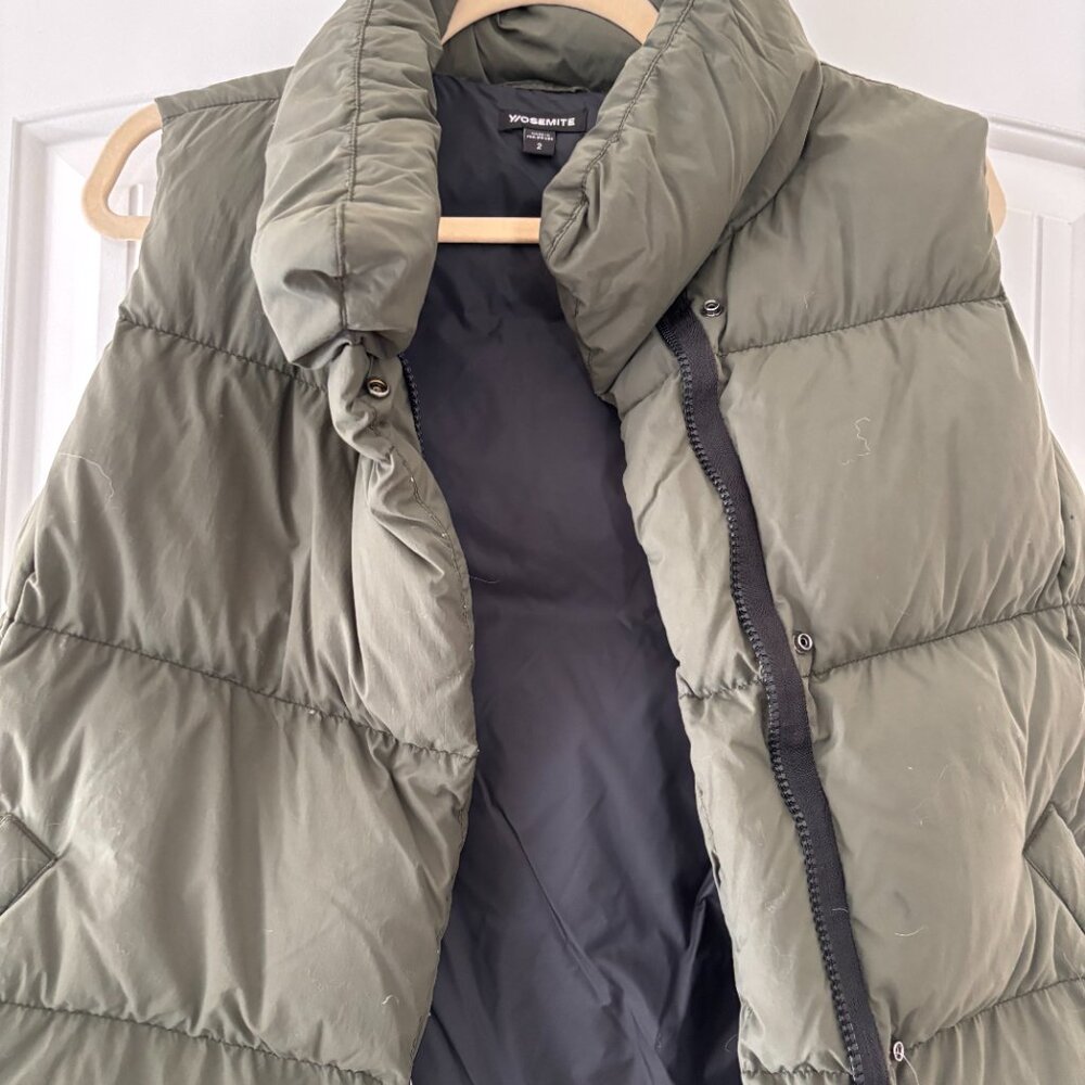 James Perse Yosemite Collection, Green Puffer Vest, Size 2